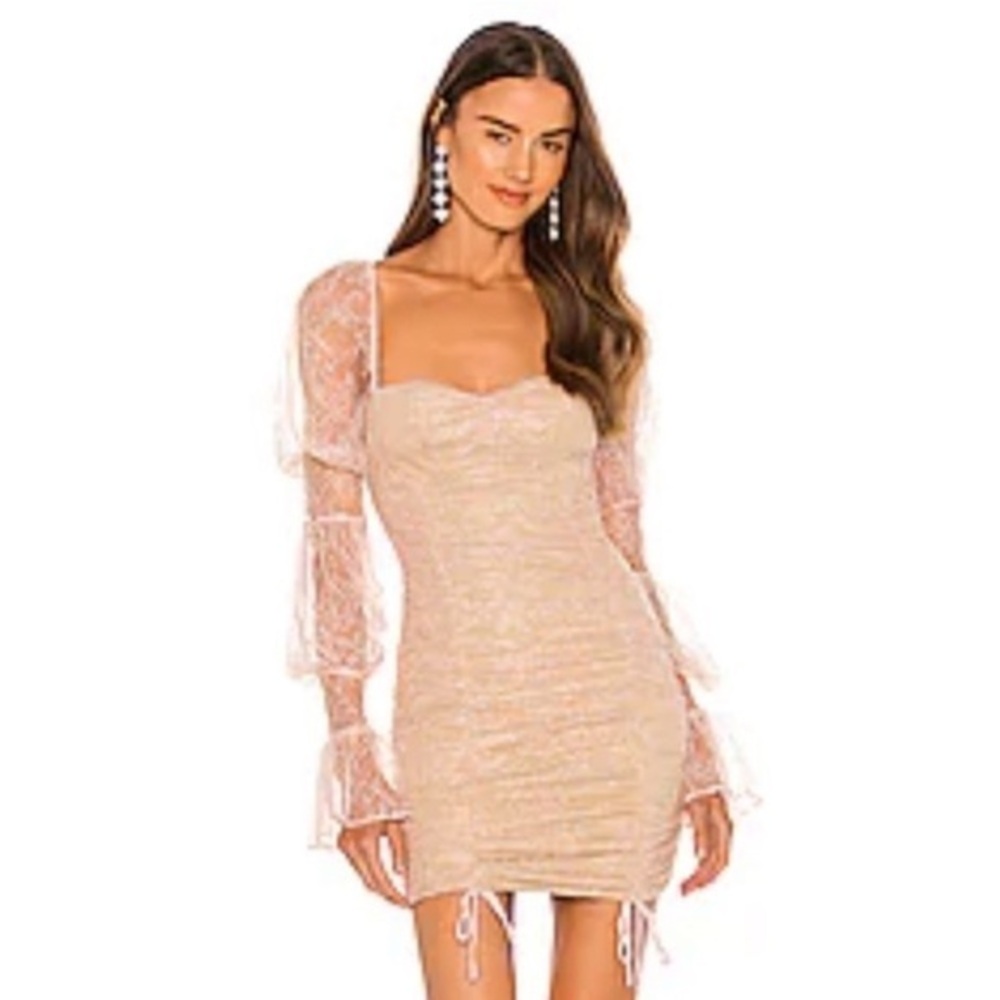 X REVOLVE Isadora Mini Dress In Baby Pink Michael Costello